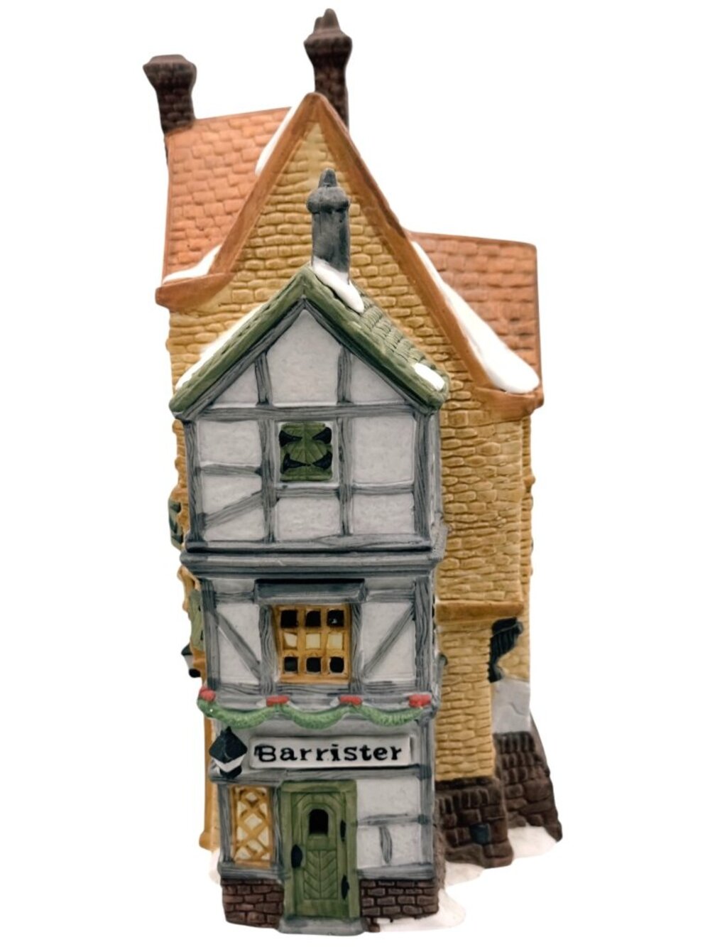 Vtg Department 56 Dickens Village Series Counting House 1988 Lighted Porcelain